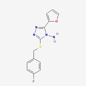 5-[(4-Fluorophenyl)methylthio]-3-(2-furyl)-1,2,4-triazole-4-ylamine