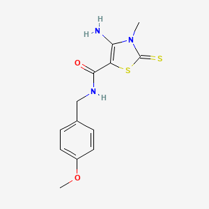 4-amino-N-(4-methoxybenzyl)-3-methyl-2-thioxo-2,3-dihydro-1,3-thiazole-5-carboxamide