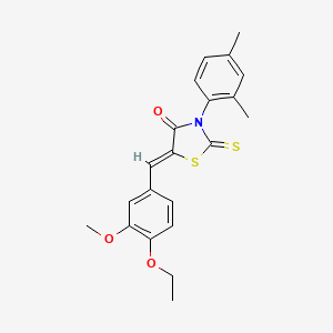 (5Z)-3-(2,4-dimethylphenyl)-5-(4-ethoxy-3-methoxybenzylidene)-2-thioxo-1,3-thiazolidin-4-one