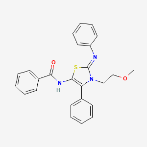 N-[(2E)-3-(2-methoxyethyl)-4-phenyl-2-(phenylimino)-2,3-dihydro-1,3-thiazol-5-yl]benzamide