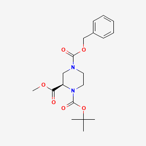 (R)-4-Benzyl 1-tert-butyl 2-methyl piperazine-1,2,4-tricarboxylate