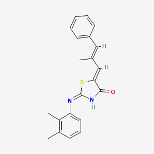 (5Z)-2-[(2,3-dimethylphenyl)amino]-5-[(2E)-2-methyl-3-phenylprop-2-en-1-ylidene]-1,3-thiazol-4(5H)-one