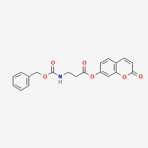 molecular formula C20H17NO6 B15100141 2-oxo-2H-chromen-7-yl N-[(benzyloxy)carbonyl]-beta-alaninate 