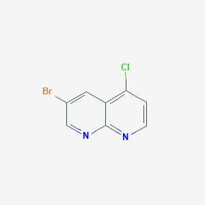 molecular formula C8H4BrClN2 B1510015 3-Bromo-5-chloro-1,8-naphthyridine CAS No. 1260815-70-0
