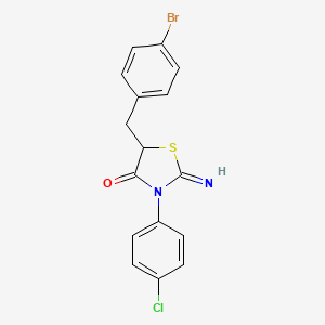 5-[(4-Bromophenyl)methyl]-3-(4-chlorophenyl)-2-imino-1,3-thiazolidin-4-one