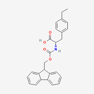 molecular formula C26H25NO4 B1510017 (S)-2-((((9H-Fluoren-9-yl)methoxy)carbonyl)amino)-3-(4-ethylphenyl)propanoic acid CAS No. 204384-72-5