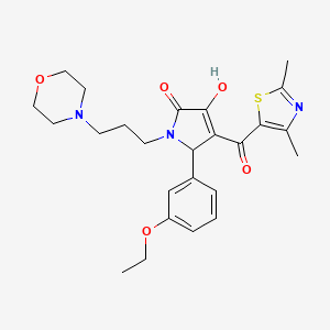 4-(2,4-dimethyl-1,3-thiazole-5-carbonyl)-5-(3-ethoxyphenyl)-3-hydroxy-1-[3-(morpholin-4-yl)propyl]-2,5-dihydro-1H-pyrrol-2-one