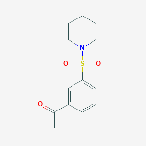 molecular formula C13H17NO3S B15100255 1-Acetyl-3-(piperidylsulfonyl)benzene 