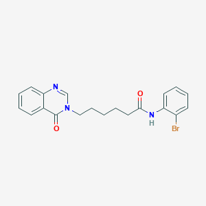 molecular formula C20H20BrN3O2 B15100296 N-(2-bromophenyl)-6-(4-oxoquinazolin-3(4H)-yl)hexanamide 