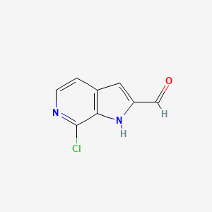 molecular formula C8H5ClN2O B1510032 7-Chloro-1H-pyrrolo[2,3-c]pyridine-2-carbaldehyde 