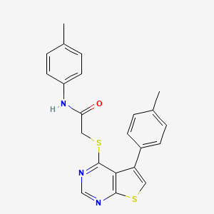 N-(4-methylphenyl)-2-{[5-(4-methylphenyl)thieno[2,3-d]pyrimidin-4-yl]sulfanyl}acetamide