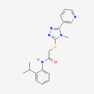 2-{[4-methyl-5-(pyridin-3-yl)-4H-1,2,4-triazol-3-yl]sulfanyl}-N-[2-(propan-2-yl)phenyl]acetamide