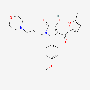 (4E)-5-(4-ethoxyphenyl)-4-[hydroxy(5-methylfuran-2-yl)methylidene]-1-[3-(morpholin-4-yl)propyl]pyrrolidine-2,3-dione