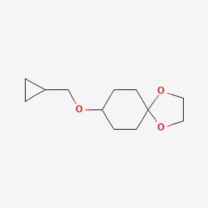 molecular formula C12H20O3 B1510038 8-(Cyclopropylmethoxy)-1,4-dioxaspiro[4.5]decane 