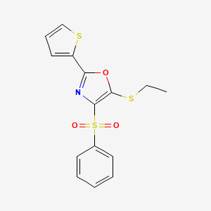 5-Ethylthio-4-(phenylsulfonyl)-2-(2-thienyl)-1,3-oxazole