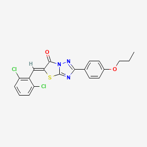 (5Z)-5-(2,6-dichlorobenzylidene)-2-(4-propoxyphenyl)[1,3]thiazolo[3,2-b][1,2,4]triazol-6(5H)-one