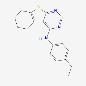 molecular formula C18H19N3S B15100475 N-(4-ethylphenyl)-5,6,7,8-tetrahydro[1]benzothieno[2,3-d]pyrimidin-4-amine 