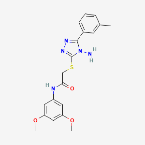 2-{[4-amino-5-(3-methylphenyl)-4H-1,2,4-triazol-3-yl]sulfanyl}-N-(3,5-dimethoxyphenyl)acetamide