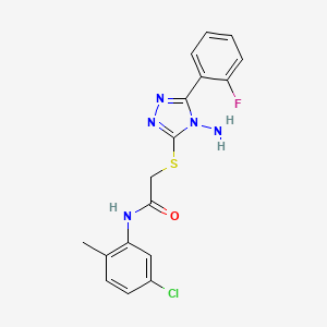 2-[4-amino-5-(2-fluorophenyl)(1,2,4-triazol-3-ylthio)]-N-(5-chloro-2-methylphe nyl)acetamide