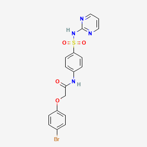 molecular formula C18H15BrN4O4S B15100613 2-(4-bromophenoxy)-N-[4-(pyrimidin-2-ylsulfamoyl)phenyl]acetamide 