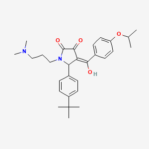 (4E)-5-(4-tert-butylphenyl)-1-[3-(dimethylamino)propyl]-4-{hydroxy[4-(propan-2-yloxy)phenyl]methylidene}pyrrolidine-2,3-dione