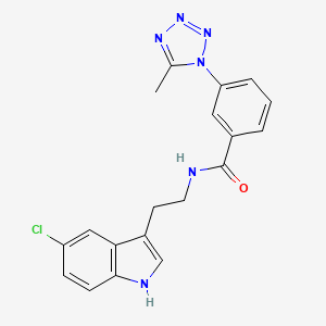 N-[2-(5-chloro-1H-indol-3-yl)ethyl]-3-(5-methyl-1H-tetrazol-1-yl)benzamide