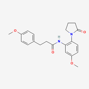 N-[5-methoxy-2-(2-oxopyrrolidin-1-yl)phenyl]-3-(4-methoxyphenyl)propanamide