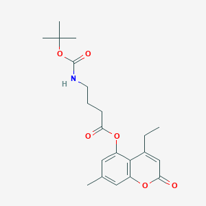 4-ethyl-7-methyl-2-oxo-2H-chromen-5-yl 4-[(tert-butoxycarbonyl)amino]butanoate