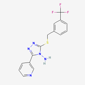 3-(pyridin-3-yl)-5-{[3-(trifluoromethyl)benzyl]sulfanyl}-4H-1,2,4-triazol-4-amine