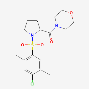 4-[1-(4-Chloro-2,5-dimethylbenzenesulfonyl)pyrrolidine-2-carbonyl]morpholine