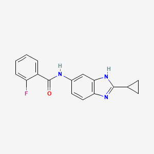 N-(2-cyclopropyl-1H-benzimidazol-5-yl)-2-fluorobenzamide