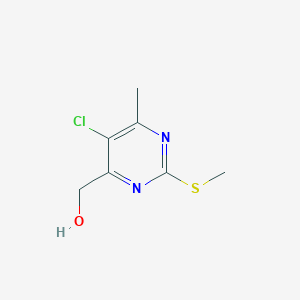 (5-Chloro-6-methyl-2-(methylthio)pyrimidin-4-yl)methanol