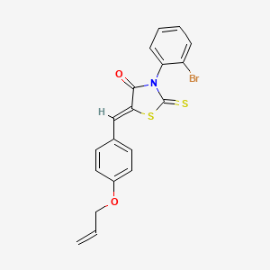 molecular formula C19H14BrNO2S2 B15100834 (5Z)-3-(2-bromophenyl)-5-[4-(prop-2-en-1-yloxy)benzylidene]-2-thioxo-1,3-thiazolidin-4-one 