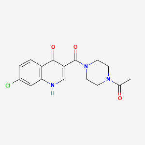 molecular formula C16H16ClN3O3 B15100836 3-[(4-acetylpiperazin-1-yl)carbonyl]-7-chloroquinolin-4(1H)-one 