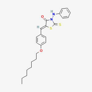 5-[(4-Octyloxyphenyl)methylene]-3-(phenylamino)-2-thioxo-1,3-thiazolidin-4-one