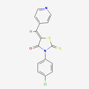 molecular formula C15H9ClN2OS2 B15100858 3-(4-Chlorophenyl)-5-(4-pyridylmethylene)-2-thioxo-1,3-thiazolidin-4-one 