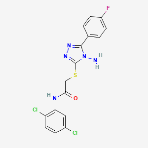 2-[4-amino-5-(4-fluorophenyl)(1,2,4-triazol-3-ylthio)]-N-(2,5-dichlorophenyl)a cetamide