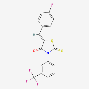 (5Z)-5-(4-fluorobenzylidene)-2-thioxo-3-[3-(trifluoromethyl)phenyl]-1,3-thiazolidin-4-one