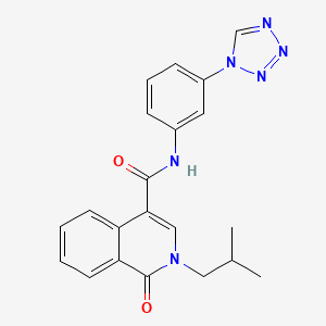 2-(2-methylpropyl)-1-oxo-N-[3-(1H-tetrazol-1-yl)phenyl]-1,2-dihydroisoquinoline-4-carboxamide