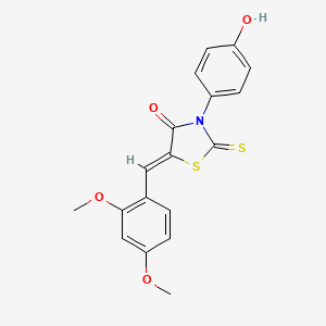 (5Z)-5-(2,4-dimethoxybenzylidene)-3-(4-hydroxyphenyl)-2-thioxo-1,3-thiazolidin-4-one