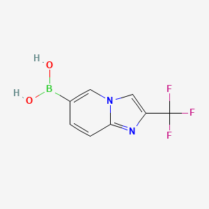 molecular formula C8H6BF3N2O2 B1510093 Boronic acid,b-[2-(trifluoromethyl)imidazo[1,2-a]pyridin-6-yl]- 