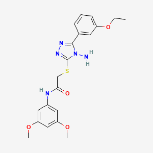 molecular formula C20H23N5O4S B15100967 2-[4-amino-5-(3-ethoxyphenyl)(1,2,4-triazol-3-ylthio)]-N-(3,5-dimethoxyphenyl) acetamide 