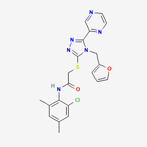 N-(2-chloro-4,6-dimethylphenyl)-2-{[4-(furan-2-ylmethyl)-5-(pyrazin-2-yl)-4H-1,2,4-triazol-3-yl]sulfanyl}acetamide