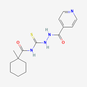 1-methyl-N-[(pyridine-4-carbonylamino)carbamothioyl]cyclohexane-1-carboxamide