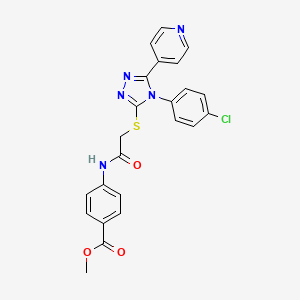 molecular formula C23H18ClN5O3S B15100998 methyl 4-[({[4-(4-chlorophenyl)-5-(pyridin-4-yl)-4H-1,2,4-triazol-3-yl]sulfanyl}acetyl)amino]benzoate 