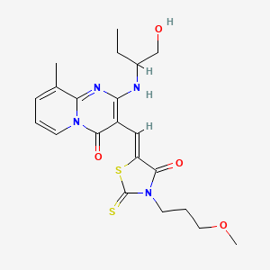 2-[(1-hydroxybutan-2-yl)amino]-3-{(Z)-[3-(3-methoxypropyl)-4-oxo-2-thioxo-1,3-thiazolidin-5-ylidene]methyl}-9-methyl-4H-pyrido[1,2-a]pyrimidin-4-one