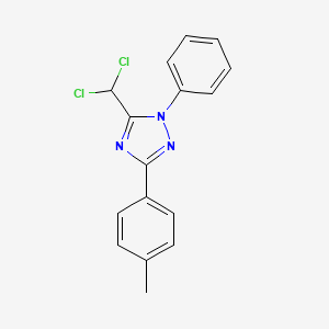 molecular formula C16H13Cl2N3 B15101012 5-(dichloromethyl)-3-(4-methylphenyl)-1-phenyl-1H-1,2,4-triazole 