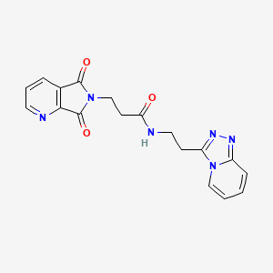 N-(2-([1,2,4]triazolo[4,3-a]pyridin-3-yl)ethyl)-3-(5,7-dioxo-5H-pyrrolo[3,4-b]pyridin-6(7H)-yl)propanamide