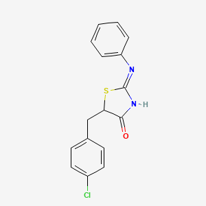 (2Z)-5-(4-chlorobenzyl)-2-(phenylimino)-1,3-thiazolidin-4-one