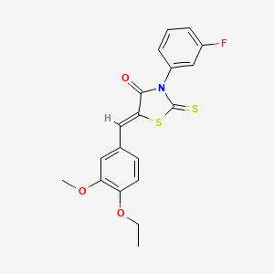 (5Z)-5-(4-ethoxy-3-methoxybenzylidene)-3-(3-fluorophenyl)-2-thioxo-1,3-thiazolidin-4-one